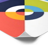 Prachtige, kleurrijke en unieke Abstracte vormen Poster (Hoek)