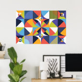 Prachtige, kleurrijke en unieke Abstracte vormen Poster (Thuiskantoor)