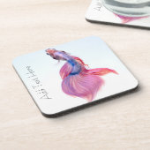 Prachtige kleurrijke Fantasy Koi Fish Bier Onderzetter (Linkerzijde)