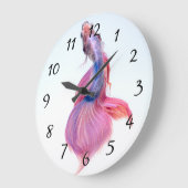 Prachtige kleurrijke Fantasy Koi Fish Grote Klok (Hoek)