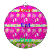 Prachtige kleurrijke Flora-tekst citeert design Dartbord (Voorkant)