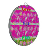 Prachtige kleurrijke Flora-tekst citeert design Dartbord (Voorkant Links)