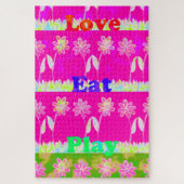 Prachtige kleurrijke Flora-tekst citeert design Legpuzzel (Verticaal)