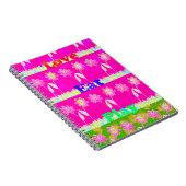 Prachtige kleurrijke Flora-tekst citeert design Notitieboek (Rechterzijde)