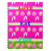 Prachtige kleurrijke Flora-tekst citeert design Notitieboek (Voorkant)