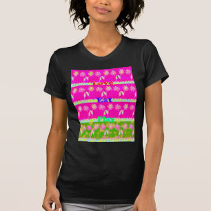 Prachtige kleurrijke Flora-tekst citeert design T-shirt