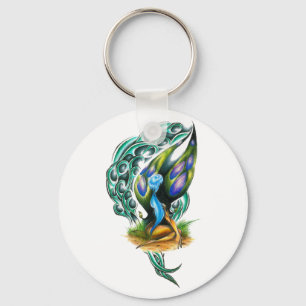 Prachtige kleurrijke Keltische Forest Faery Sleutelhanger
