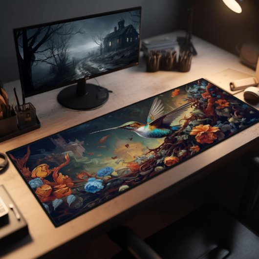 Prachtige kleurrijke kolibrie bureaumat