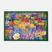 Prachtige kleurrijke kunstpapavers deurmat (Voorkant)