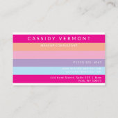 Prachtige kleurrijke make-up haar Professional Visitekaartje (Achterkant)