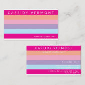 Prachtige kleurrijke make-up haar Professional Visitekaartje (Voorkant / Achterkant)