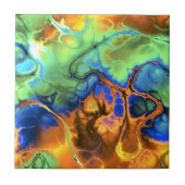 Prachtige kleurrijke marmer - Abstracte textuur Tegeltje (Voorkant)