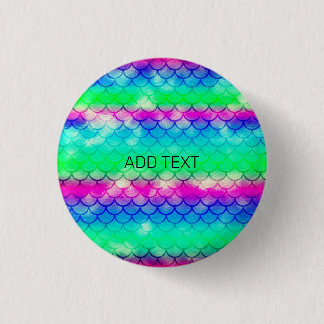 Prachtige kleurrijke mermaïde motieven ronde button 3,2 cm