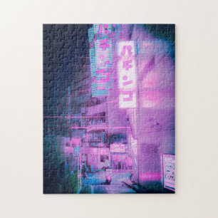 Prachtige kleurrijke neonsignalen in Tokyo, Japan Legpuzzel