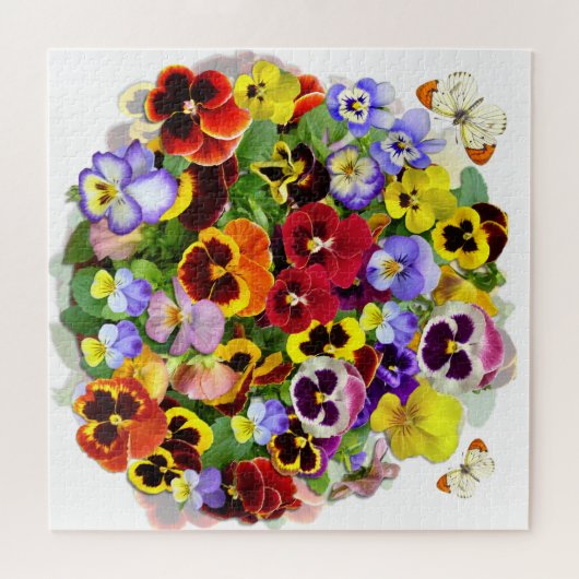 Prachtige kleurrijke pansies Jigzaag Puzzle Legpuzzel (Horizontaal)
