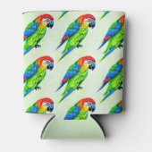Prachtige kleurrijke papegaai blikjeskoeler (Voorkant)