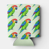 Prachtige kleurrijke papegaai blikjeskoeler (Achterkant)
