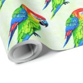 Prachtige kleurrijke papegaai cadeaupapier (Rol Hoek)