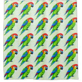 Prachtige kleurrijke papegaai douchegordijn (Voorkant)