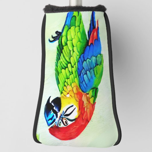 Prachtige kleurrijke papegaai golfheadcover (Draai 90)