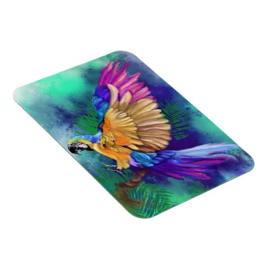 Prachtige kleurrijke papegaai Magnet Magneet (Rechterzijde)