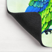 Prachtige kleurrijke papegaai muismat (Hoek)