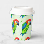 Prachtige kleurrijke papegaai papieren bekers (Rechts)
