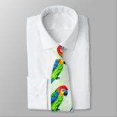 Prachtige kleurrijke papegaai stropdas (Gebonden)