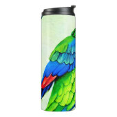 Prachtige kleurrijke papegaai thermosbeker (Gedraaid links)