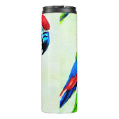 Prachtige kleurrijke papegaai thermosbeker (Achterkant)