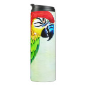 Prachtige kleurrijke papegaai thermosbeker (Geroteerd rechts)