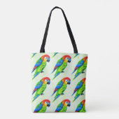 Prachtige kleurrijke papegaai tote bag (Achterkant)