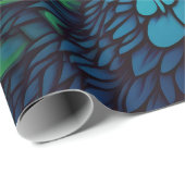 Prachtige kleurrijke pauw, art deco stijl cadeaupapier (Rol Hoek)