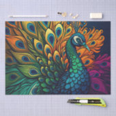 Prachtige kleurrijke pauw, art deco stijl tissuepapier (Craft)