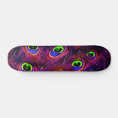 Prachtige kleurrijke peacock-veren persoonlijk skateboard (Horizontaal)