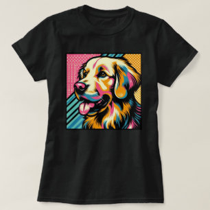 Prachtige Kleurrijke Pop Art Golden Retriever T-shirt