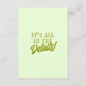 Prachtige Kleurrijke Retro Funky Moderne Trouwdeta Informatiekaartje (Achterkant)