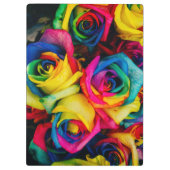 Prachtige kleurrijke rozen klembord (Achterkant)