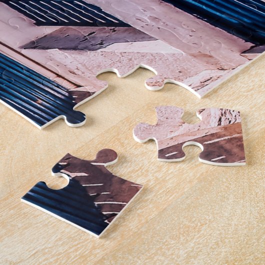 Prachtige kleurrijke Santorini Legpuzzel (Zijkant)