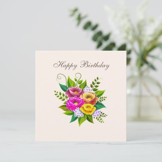 Prachtige kleurrijke ventilator Bouquet (Staand voorkant)