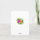 Prachtige kleurrijke ventilator Bouquet Notitiekaartje (Achterkant)
