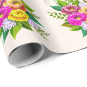 Prachtige kleurrijke ventilator Bouquet op Ivory Cadeaupapier (Rol Hoek)
