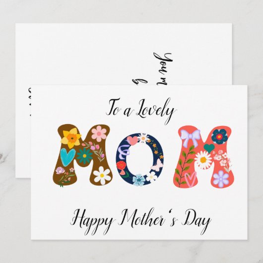 Prachtige kleurrijke ventilator MOM-Moederdag Kaar Feestdagenkaart (Voorkant / Achterkant)