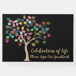 Prachtige Kleurrijke Vingerafdrukboom Foto Hart Gastenboek