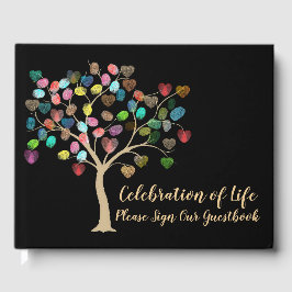 Prachtige Kleurrijke Vingerafdrukboom Foto Hart Gastenboek
