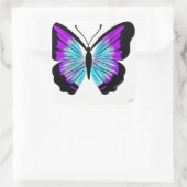 Prachtige, kleurrijke vlinder vierkante sticker (Tas)