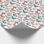 Prachtige kleurrijke vlinderprint cadeaupapier (Hoek)