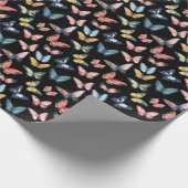 Prachtige kleurrijke vlinderprint cadeaupapier (Hoek)