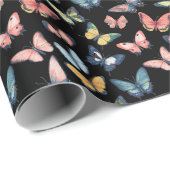 Prachtige kleurrijke vlinderprint cadeaupapier (Rol Hoek)