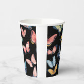 Prachtige kleurrijke vlinderprint papieren bekers (Links)